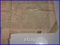 1957 Korean War Map Kaesong Composite map in'L' Shape US Army Map Service