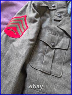 1957 USMC Marine Corps Korean War Era Sergeant Dress Green Jacket with Medals