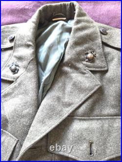 1957 USMC Marine Corps Korean War Era Sergeant Dress Green Jacket with Medals