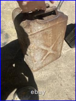 1960s Military Jerry Can Pair with Satchel & Meat Can Vintage