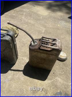 1960s Military Jerry Can Pair with Satchel & Meat Can Vintage