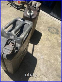 1960s Military Jerry Can Pair with Satchel & Meat Can Vintage
