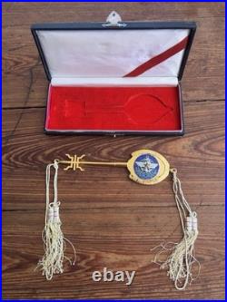 1970 Brass Gift Key Staff from Cdr of Korean Forces Vietnam to Fred Schonwetter