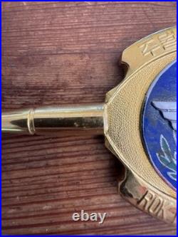 1970 Brass Gift Key Staff from Cdr of Korean Forces Vietnam to Fred Schonwetter