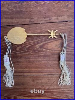 1970 Brass Gift Key Staff from Cdr of Korean Forces Vietnam to Fred Schonwetter