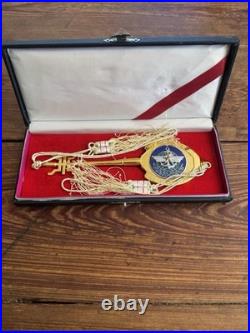 1970 Brass Gift Key Staff from Cdr of Korean Forces Vietnam to Fred Schonwetter