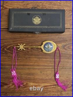 1972 Brass Gift Key Staff from Cdr of Korean Forces Vietnam to Fred Schonwetter