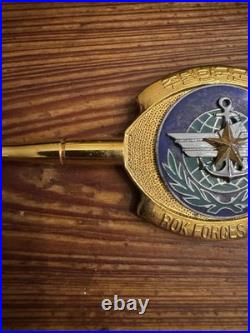 1972 Brass Gift Key Staff from Cdr of Korean Forces Vietnam to Fred Schonwetter