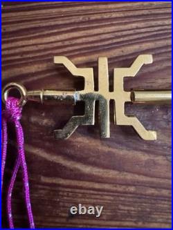 1972 Brass Gift Key Staff from Cdr of Korean Forces Vietnam to Fred Schonwetter