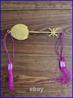 1972 Brass Gift Key Staff from Cdr of Korean Forces Vietnam to Fred Schonwetter