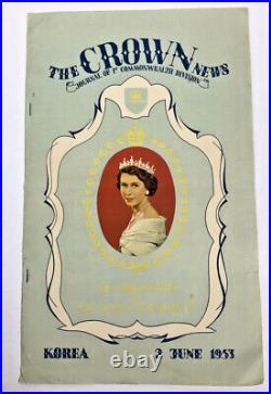 1St Commonwealth Division Crown News Coronation Queen Korean War Original 1953