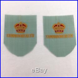 1st Commonwealth Division Patches Korean War Silk Badges Embroidered Kings Crown