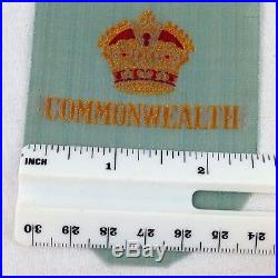 1st Commonwealth Division Patches Korean War Silk Badges Embroidered Kings Crown