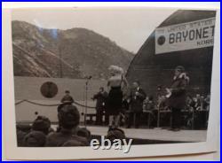 4 Original Snapshots Jane Mansfield & Bob Hope at 71st Infantry Division RRP 846