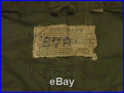 40s Vintage WWII Korean War M-1943 Army Field Military Coat Jacket Size 34R
