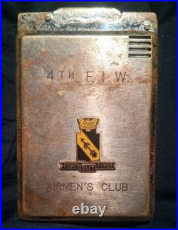 4th F. I. W. Hadson Cigarette Case Lighter Original Korea War Fourth But First