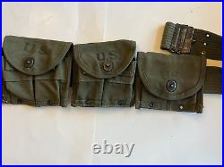 5 Original WWII & Korean War M1 Carbine Magazine Pouches Ajay Others, on Belt