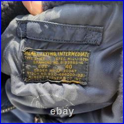 50s Korean War USAF B-15C Intermediate Flying Jacket Albert Turner & Co Size 40