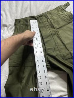50s OG-107 Sateen Trouser Mens 28x30 1st Pattern Korean War New Nos Pants