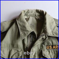 50s Vintage US Army Field Coat Jacket Coat Korean War Era M-1951 Green Small