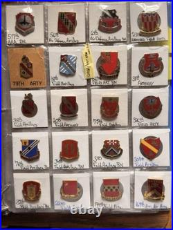(91x) WW2 Korean Era Vietnam Era Military Crests DUI DI Clutch Back Pins