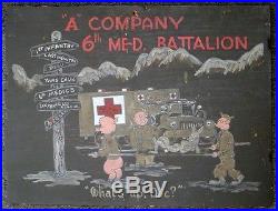 A Co, 6th Medical BN (6th Div) Bugs Bunny Sign Korean War Occupation Period