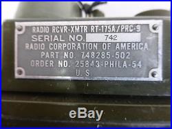 An/prc-9a Military Radio Transceiver Rt-175a/prc-9 Korean War Vintage Scarce