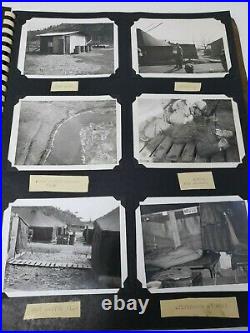 Antique Lot of Korean War Military Air Force Photographs and Scrapbook Over 150