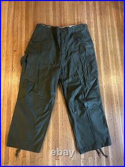 Army M51 Field Trousers Shell M-1951 Pants Men's XL 42 X 30 Korean War Vintage