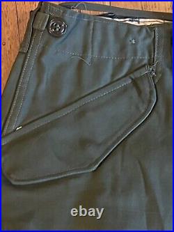 Army M51 Field Trousers Shell M-1951 Pants Men's XL 42 X 30 Korean War Vintage