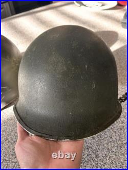 Authentic Korean Or Vietnam War Era Helmet & Liner M1 US Military