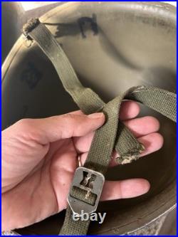 Authentic Korean Or Vietnam War Era Helmet & Liner M1 US Military
