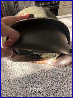 Authentic Korean Or Vietnam War Era Helmet & Liner M1 US Military