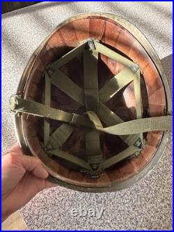 Authentic Korean Or Vietnam War Era Helmet & Liner M1 US Military