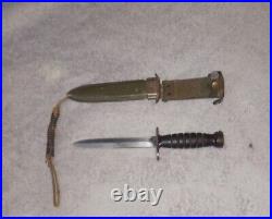 Authentic WWII U. S. Imperial H Bayonet, witht USM8A1 Scabbard