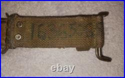 Authentic WWII U. S. Imperial H Bayonet, witht USM8A1 Scabbard