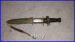 Authentic WWII U. S. Imperial H Bayonet, witht USM8A1 Scabbard