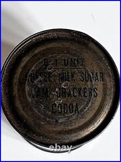 B 1 Unit Ration Korean War Coffee Milk Sugar Jam Crackers Cocoa 1950s VG with Key