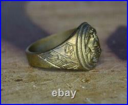 Beautiful Hand/Theater Made Korean War U. S. Marine Corps EGA Brass 1953 Ring