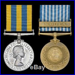 British Medal Group KOREAN WAR Medals to PEACOCK of ESSEX REGIMENT Ex RARE