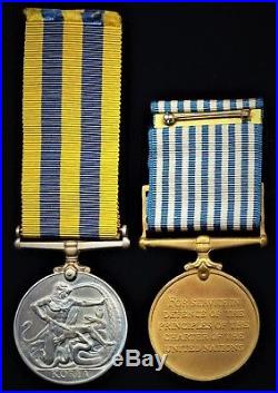 British Medal Group KOREAN WAR Medals to PEACOCK of ESSEX REGIMENT Ex RARE
