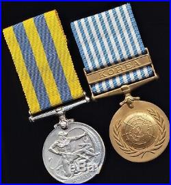 British Medals KOREAN WAR Medal Pair MCARTHUR BLACK WATCH WOUNDED IN ACTION