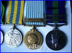 British WW2 UN Korean War General Service Malaya Palestine medals Gnnr Barnes RA