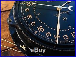Chelsea U. S. Military War Clock 10.5in 1956 -korean War / Cold War Era 24hr