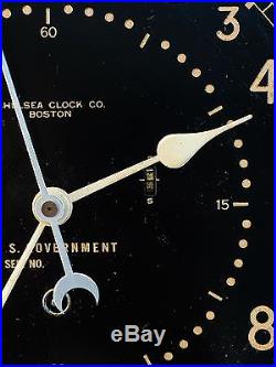 Chelsea U. S. Military War Clock 10.5in 1956 -korean War / Cold War Era 24hr