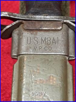 Camillus U. S. Bayonet with Scabbard Korean Era 1953