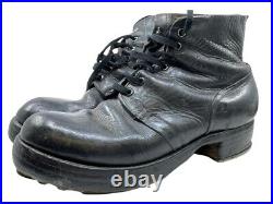 Canadian Army Korean War 1951 Dated Black Double Soled Ankle Boots Size 9 1/2 E