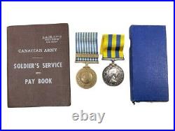Canadian Korean War Medal Group Pair with Pay Book SB10958 EH Shea RCR