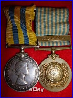 Canadian Korean War Medal Pair of (2) Medals Cartmill, unresearched, from Quebec