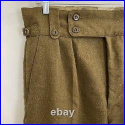 Carter Smith Australian Military Trouser Pants Wool Korean War Brown 12 (36)